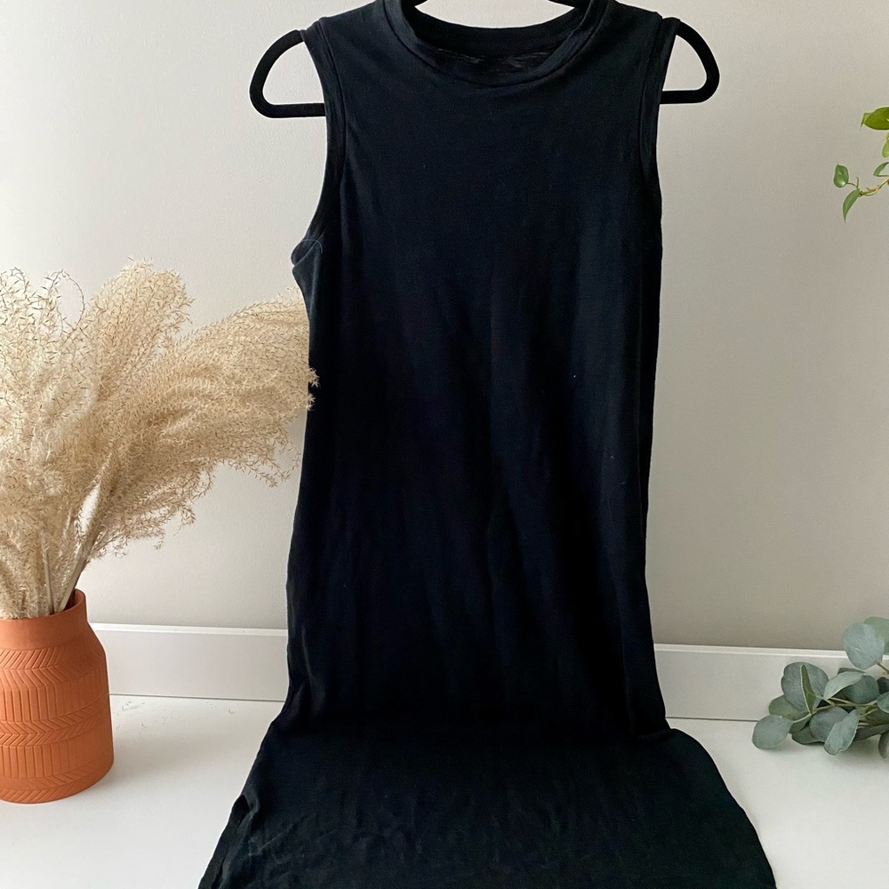 Black long halter dress